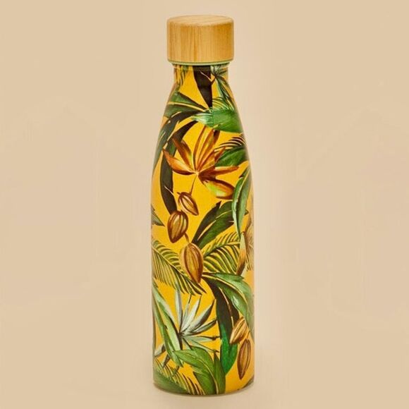 NEW FARM Rio Bananart Stay Fresh Stainless Steel Bottle Tropical Yellow Bananas - Picture 2 of 3